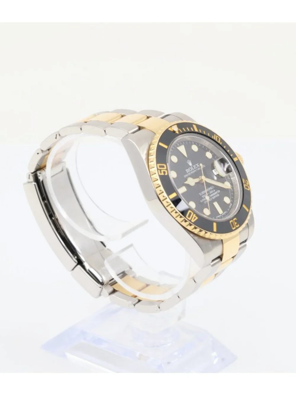 2013 Rolex Submariner Date 116613LN 40mm Two Tone Black 18K Gold Box Papers